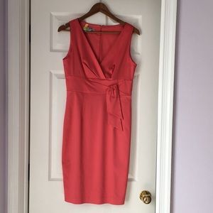 Kay Unger Coral cocktail dress